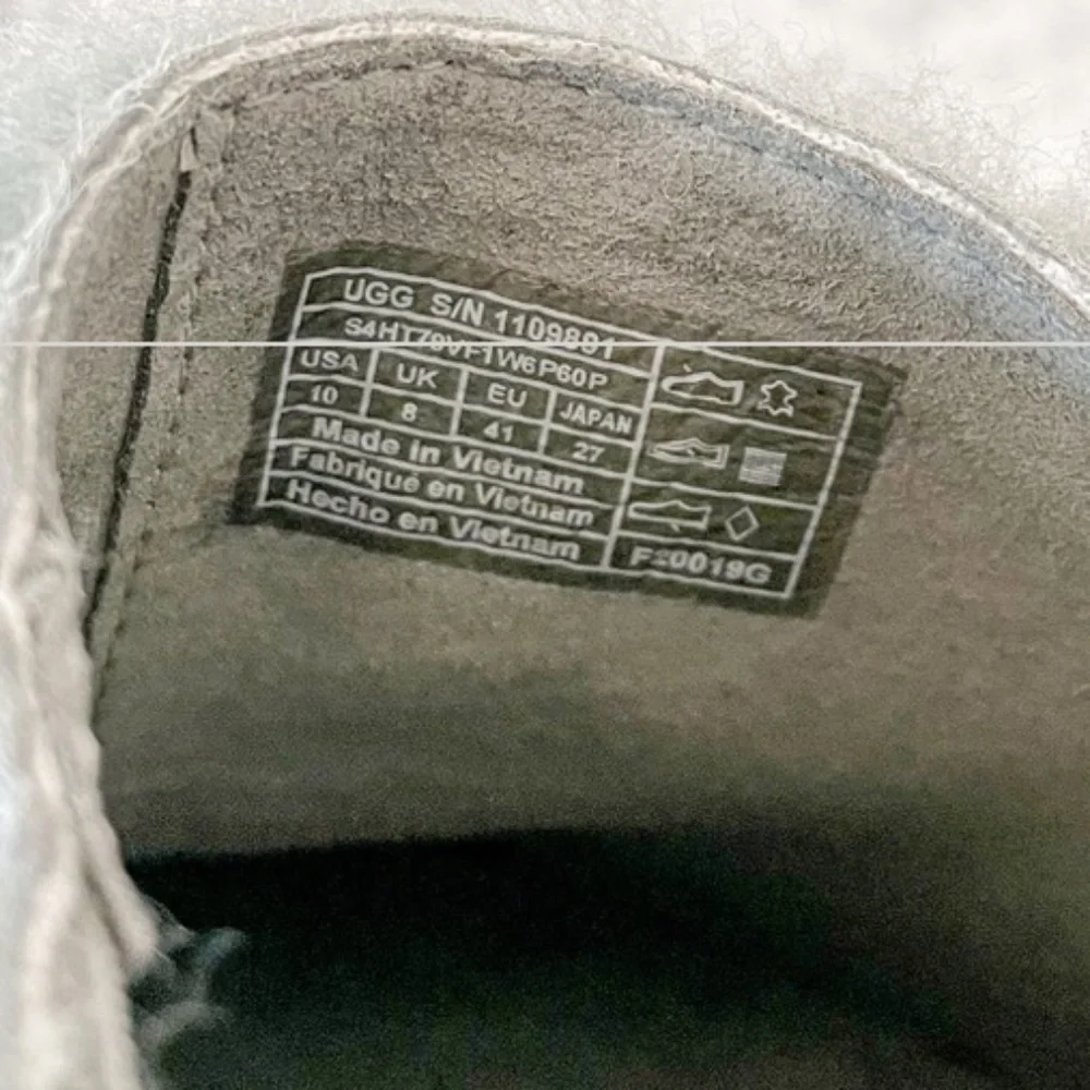 NWT UGG + ECKHAUS LATTA “Court Not” Gray/blue Shearling Shoes heels clogs - Picture 10 of 13